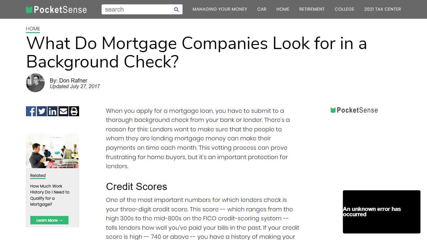 What Do Mortgage Companies Look for in a Background Check ...