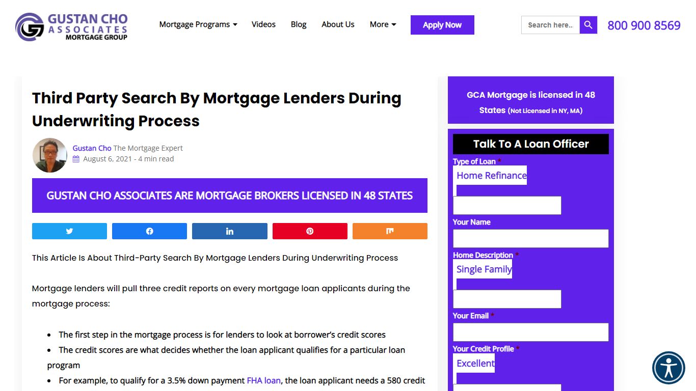 Third Party Search By Mortgage Lenders During Underwriting ...